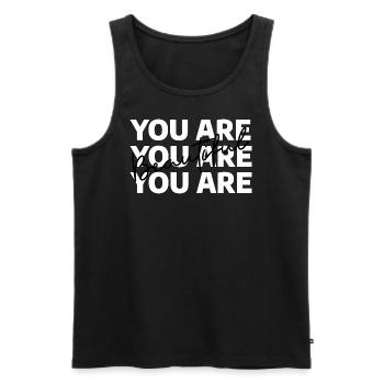 You Are Beautiful - Männer Premium Bio Tank Top - Schwarz - Vorne - AI Model Male 178 light (178cm)