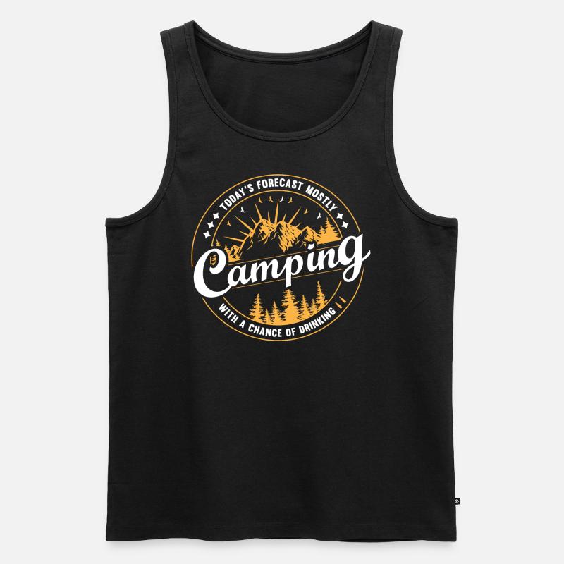 Camping - Männer Premium Bio Tank Top - Schwarz