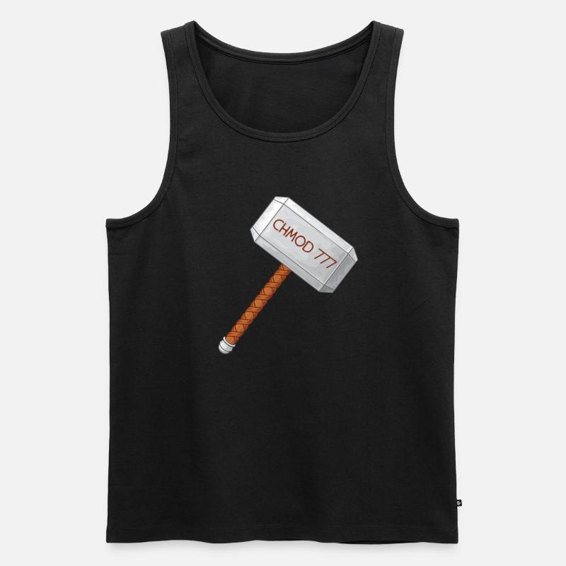 Linux Admin Chmod - Débardeur bio Premium Homme - noir