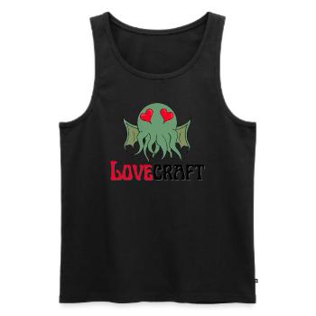 Lovecraft Cthulhu love - Männer Premium Bio Tank Top - Schwarz - Vorne - Michal (187cm)