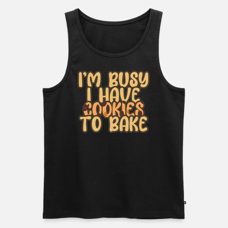 Christmas Chocolate Cookie Baking - Männer Premium Bio Tank Top - Schwarz