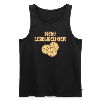 My elixir of life - chocolate cookies - Men's Premium Organic Tank Top - black - Front - AI Model Male 178 light (178cm)