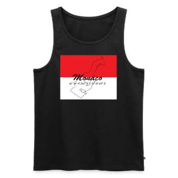 Monaco - Stadtstaat mit GPS & Flagge - Männer Premium Bio Tank Top - Schwarz - Vorne - Michal (187cm)