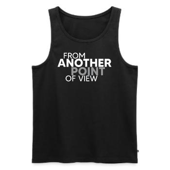 Aus einer anderen Perspective - Männer Premium Bio Tank Top - Schwarz - Vorne - Michal (187cm)