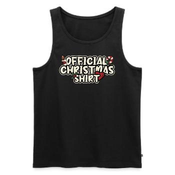 Chemise de Noël officielle - Débardeur bio Premium Homme - noir - Devant - Michal (187cm)