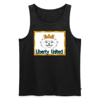 Zwergspitz, Liberty united, Asseccoires, Pullover - Männer Premium Bio Tank Top - Schwarz - Vorne - AI Model Male 178 light (178cm)