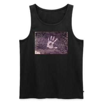 Stop - Männer Premium Bio Tank Top - Schwarz - Vorne - AI Model Male 178 light (178cm)