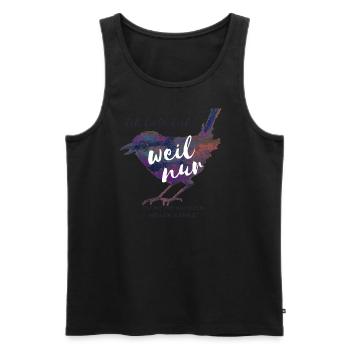 Ein Spruch mit vielen Facetten der Liebe - Männer Premium Bio Tank Top - Schwarz - Vorne - AI Model Male 178 light (178cm)