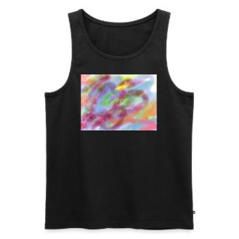 Date - Männer Premium Bio Tank Top - Schwarz - Vorne - AI Model Male 178 light (178cm)