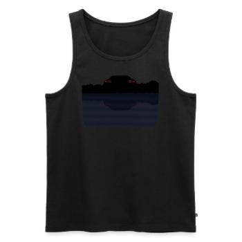 Auto am See - Männer Premium Bio Tank Top - Schwarz - Vorne - AI Model Male 178 light (178cm)