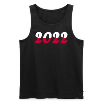Poland National Team World Cup - Men's Premium Organic Tank Top - black - Front - AI Model Male 178 light (178cm)