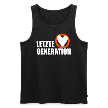 Letzte Generation - Design 5 - Männer Premium Bio Tank Top - Schwarz - Vorne - Michal (187cm)