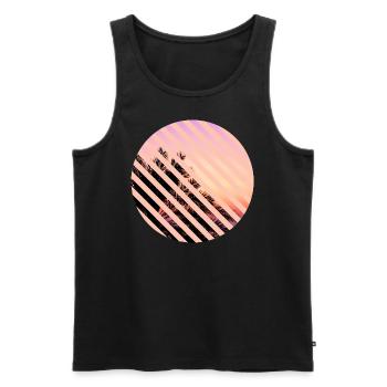 T-Shirt Urlaub Strand Palmen Ferien Sommer Sonne - Männer Premium Bio Tank Top - Schwarz - Vorne - AI Model Male 178 light (178cm)