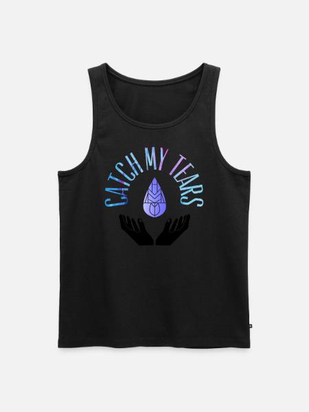 catch my tears - Männer Premium Bio Tank Top - Schwarz