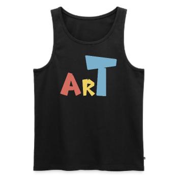 Art - Männer Premium Bio Tank Top - Schwarz - Vorne - AI Model Male 178 light (178cm)