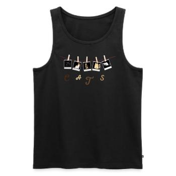 Cats - Männer Premium Bio Tank Top - Schwarz - Vorne - Michal (187cm)