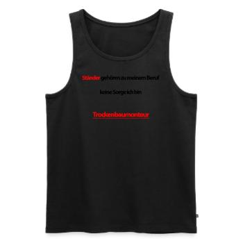 Trockenbaumonteur Shirt - Männer Premium Bio Tank Top - Schwarz - Vorne - Michal (187cm)