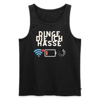 Dinge die ich hasse - Männer Premium Bio Tank Top - Schwarz - Vorne - AI Model Male 178 light (178cm)