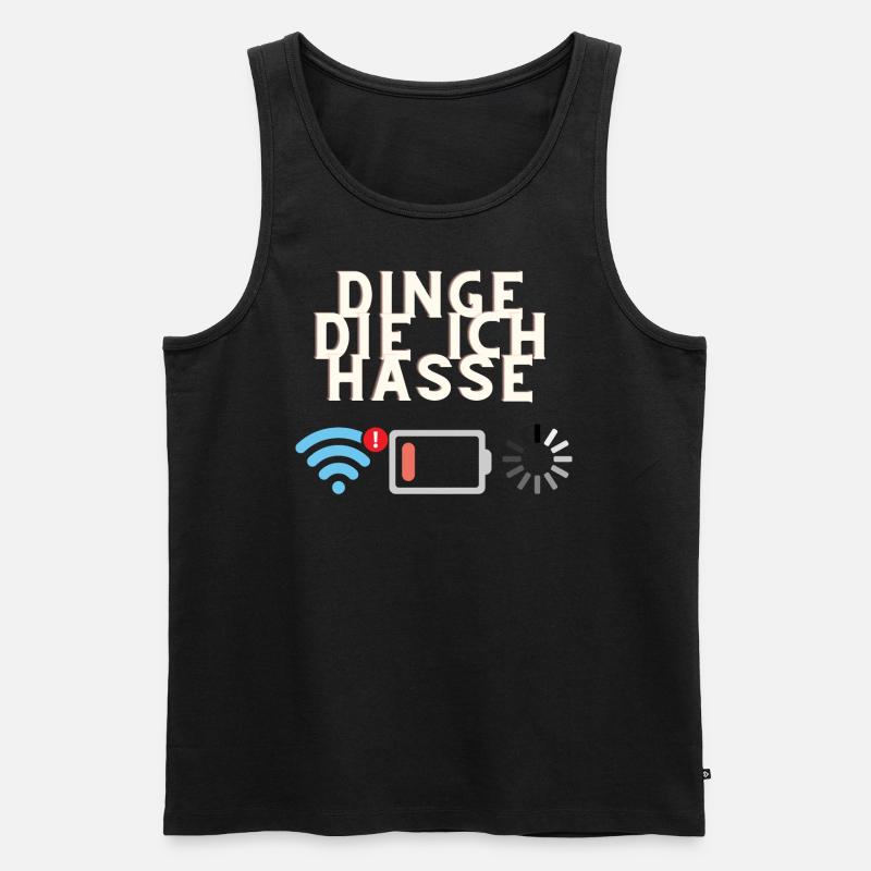 Dinge die ich hasse - Männer Premium Bio Tank Top - Schwarz