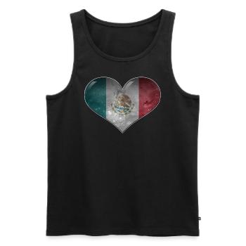 The heart of Mexico - Men's Premium Organic Tank Top - black - Front - Michal (187cm)