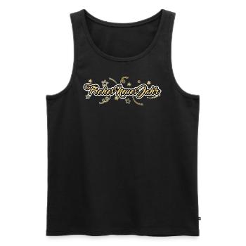 Frohes neues Jahr - Männer Premium Bio Tank Top - Schwarz - Vorne - Michal (187cm)