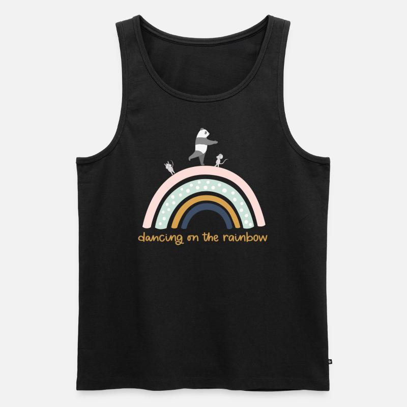 dancing on the rainbow - Männer Premium Bio Tank Top - Schwarz