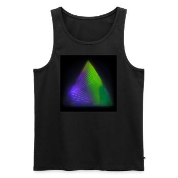 Abstract triangle architecture design neon lights - Men's Premium Organic Tank Top - black - Front - AI Model Male 178 light (178cm)