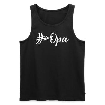 Opa # Hashtag Rautenpfeil - Männer Premium Bio Tank Top - Schwarz - Vorne - Michal (187cm)