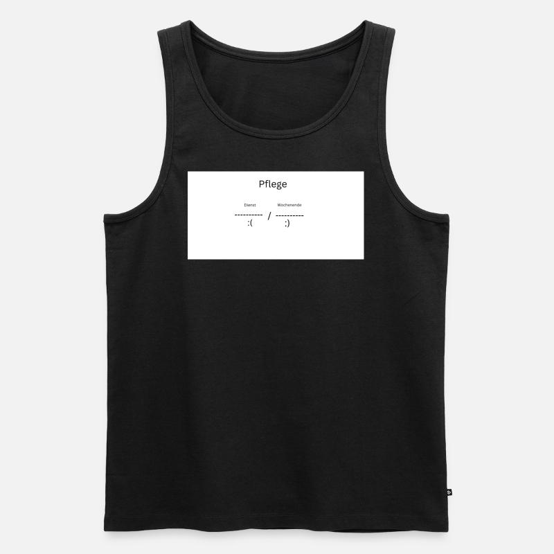 Pflege - Männer Premium Bio Tank Top - Schwarz