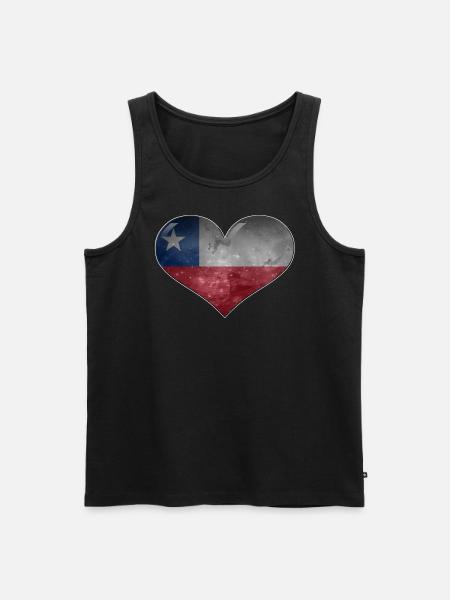 Chile-Herz - Männer Premium Bio Tank Top - Schwarz