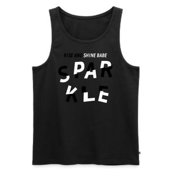 Sparkle - Men's Premium Organic Tank Top - black - Front - AI Model Male 178 light (178cm)