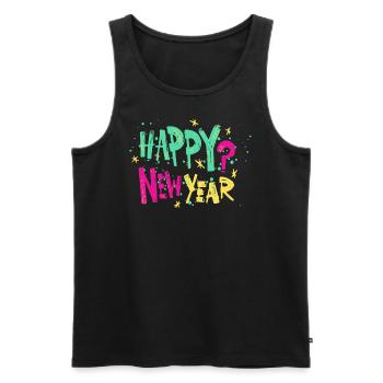 Happy New Year - Männer Premium Bio Tank Top - Schwarz - Vorne - Michal (187cm)