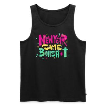 New Year Same Bullshit Happy New Year 2023 - Men's Premium Organic Tank Top - black - Front - Michal (187cm)