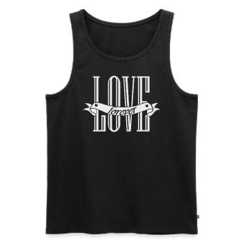 Love forever - Männer Premium Bio Tank Top - Schwarz - Vorne - AI Model Male 178 light (178cm)