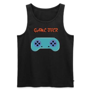 T Shirt Game over - Débardeur bio Premium Homme - noir - Devant - AI Model Male 178 light (178cm)