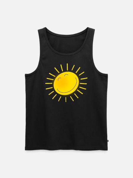 friendly sun - Men's Premium Organic Tank Top - black