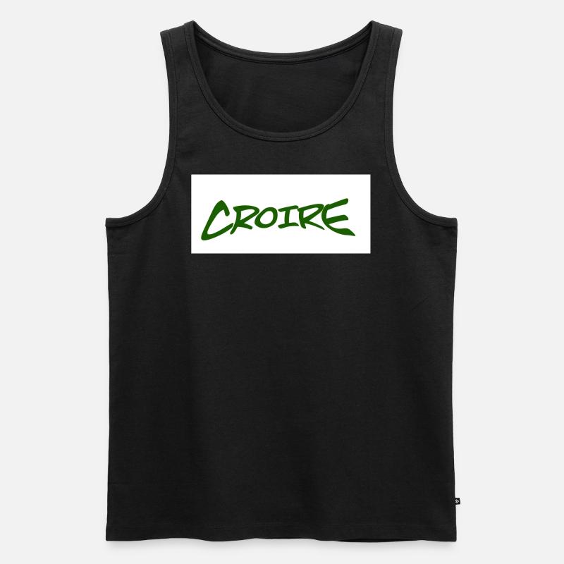 croire - Männer Premium Bio Tank Top - Schwarz