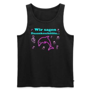 Wir Sagen Dankeschön Malle Party 40 Jahre Schlager - Männer Premium Bio Tank Top - Schwarz - Vorne - AI Model Male 178 light (178cm)