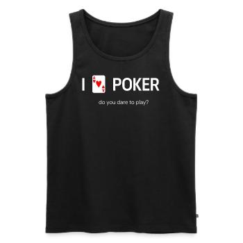 J’ADORE LE POKER - Débardeur bio Premium Homme - noir - Devant - AI Model Male 178 light (178cm)