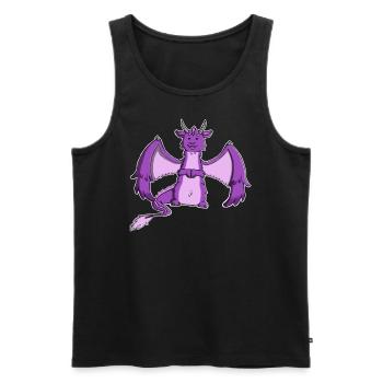 Purple Dragon - Männer Premium Bio Tank Top - Schwarz - Vorne - Michal (187cm)