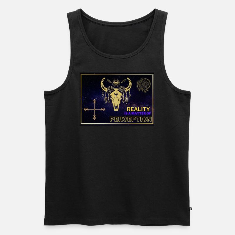 Create Reality - Männer Premium Bio Tank Top - Schwarz