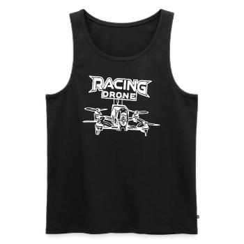 Drone Racing Drone Renn Drohne FPV - Men's Premium Organic Tank Top - black - Front - AI Model Male 178 light (178cm)