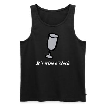 Wein Weinzeit time Genuss Geschenk Geschenkidee - Männer Premium Bio Tank Top - Schwarz - Vorne - AI Model Male 178 light (178cm)