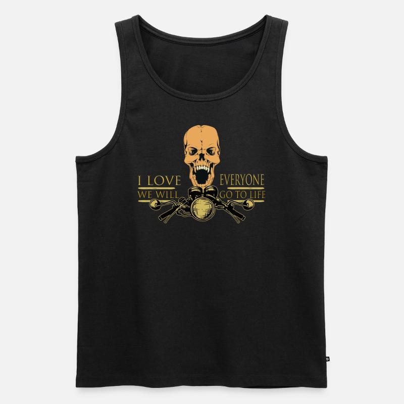 Biker - Männer Premium Bio Tank Top - Schwarz