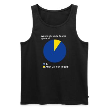 Tennis Sport Spielen Geschenk Geschenkidee Break - Männer Premium Bio Tank Top - Schwarz - Vorne - Michal (187cm)