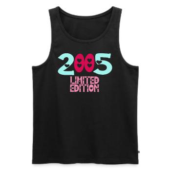 18 years vintage 2005 retro 18th birthday - Men's Premium Organic Tank Top - black - Front - AI Model Male 178 light (178cm)