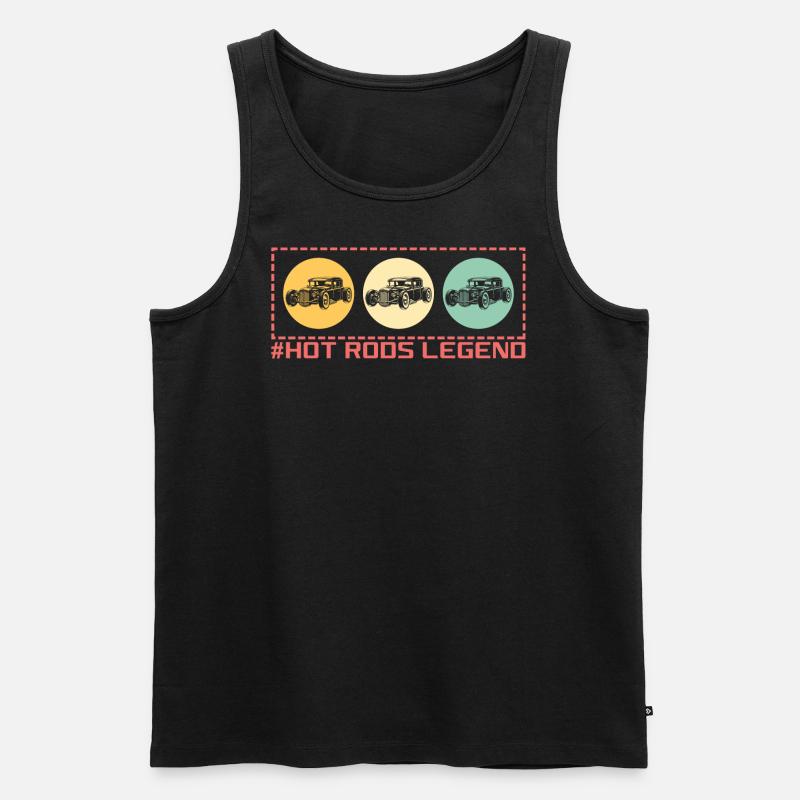 Hot Rods Legend- Oldtimer - Männer Premium Bio Tank Top - Schwarz