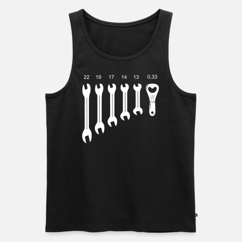 Werkzeug - Männer Premium Bio Tank Top - Schwarz