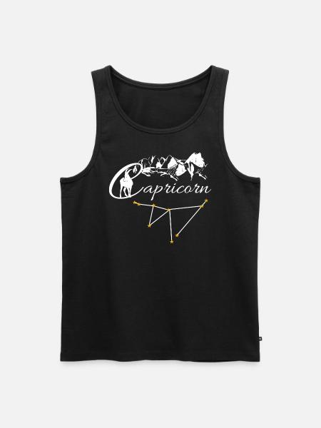 Capricorn - Männer Premium Bio Tank Top - Schwarz