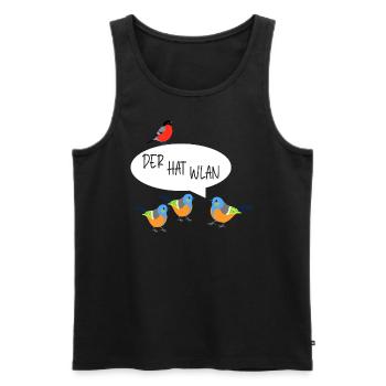 lustiges wlan - Männer Premium Bio Tank Top - Schwarz - Vorne - AI Model Male 178 light (178cm)